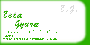 bela gyuru business card