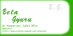 bela gyuru business card